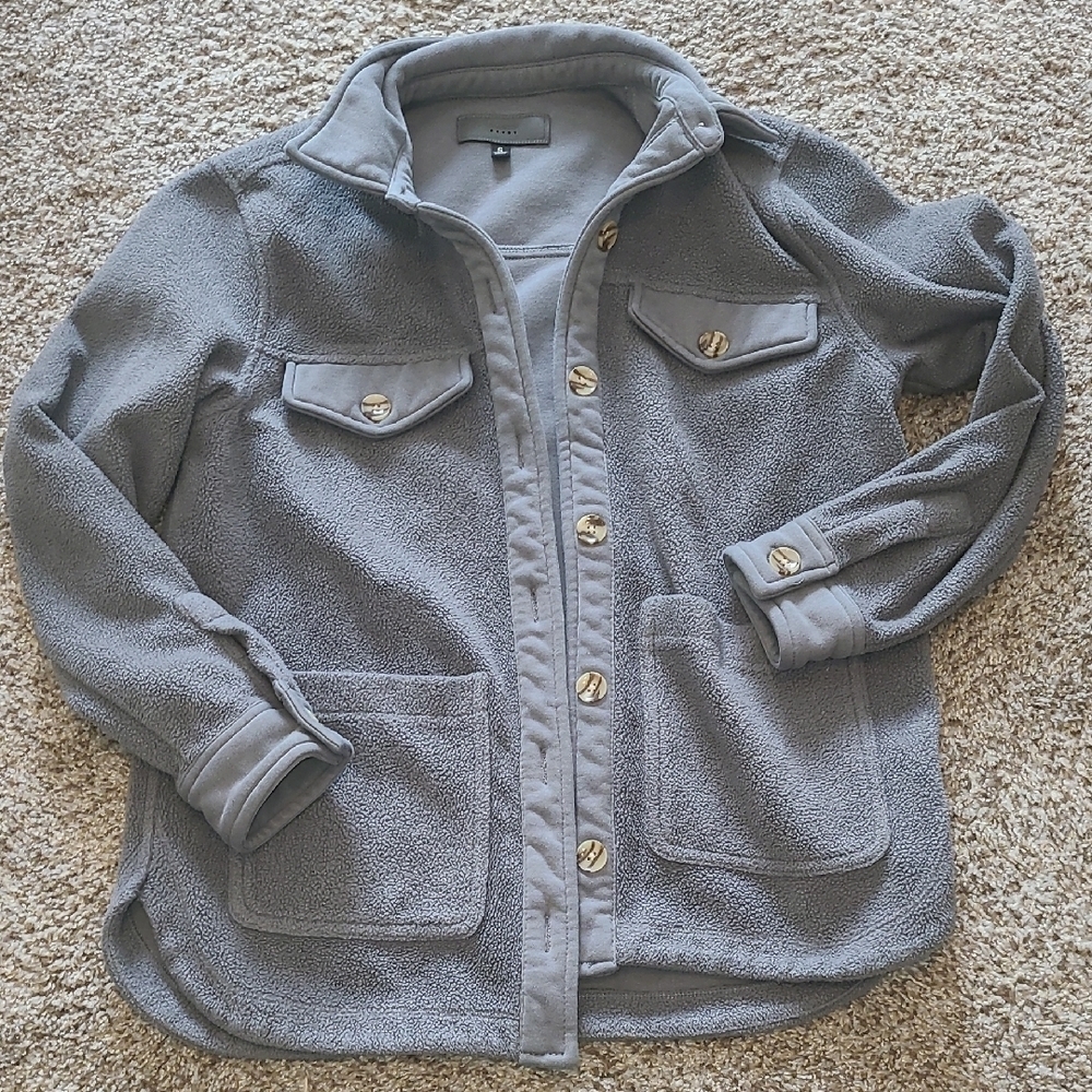 Blank NYC Gray Shirt Jacket